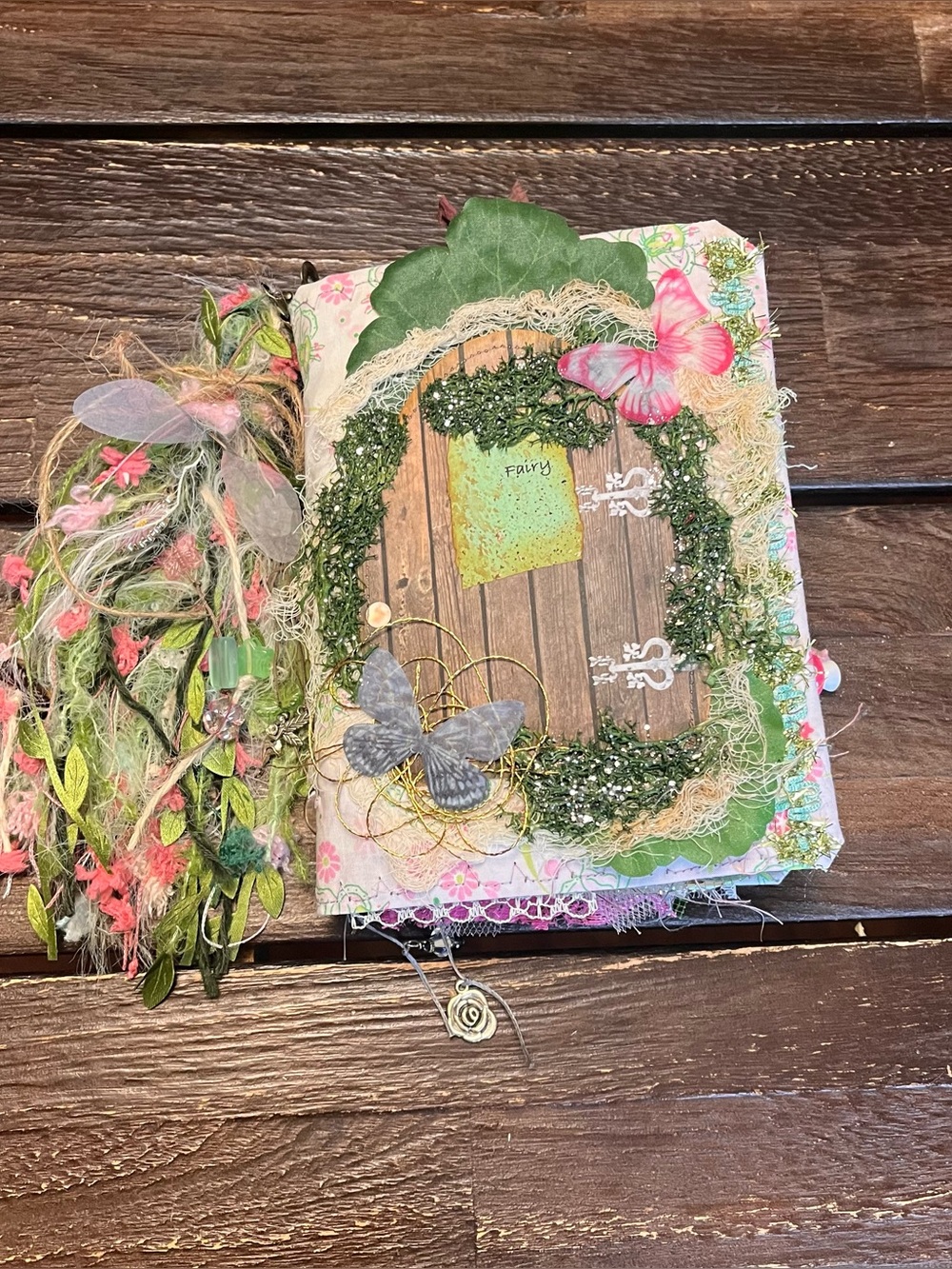 Fairy Junk Journal Fairy Door Woodland Butterfly Chunky Decorated Softcover
